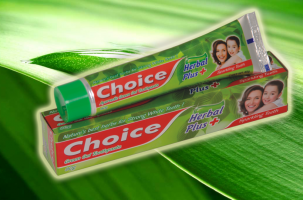 Choice herbal green gel tooth paste